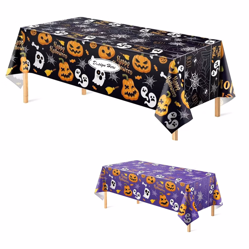 Disposable Plastic Halloween Tablecloth