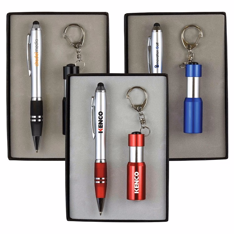 Stylus Pen & LED Flashlight w/Bottle Opener Gift Set
