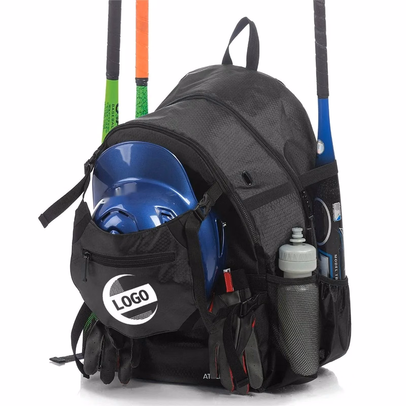 Baseball Backpack With External Helmet Holder