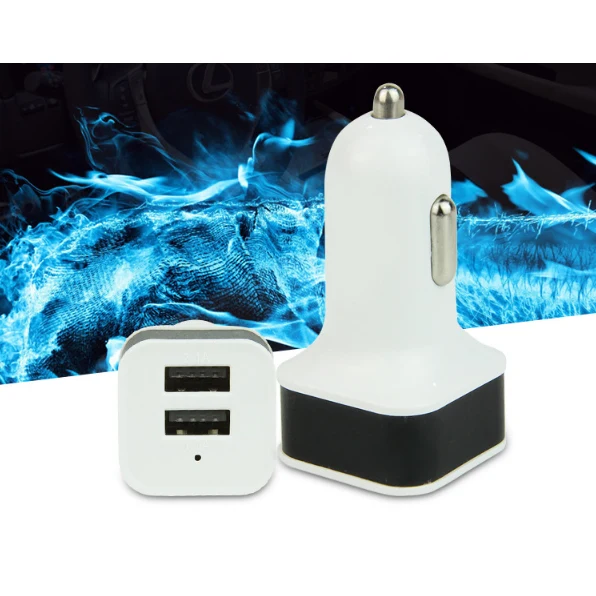 Opening gift square multi-function dual USB car charger 1