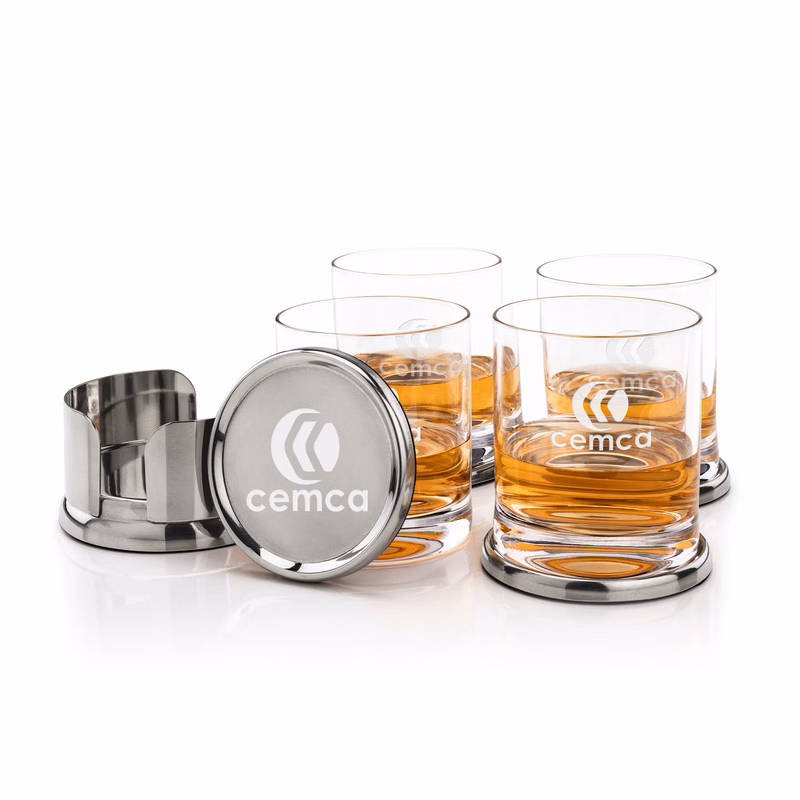 Baldoni Coasters & Dresden On-the-Rocks Set