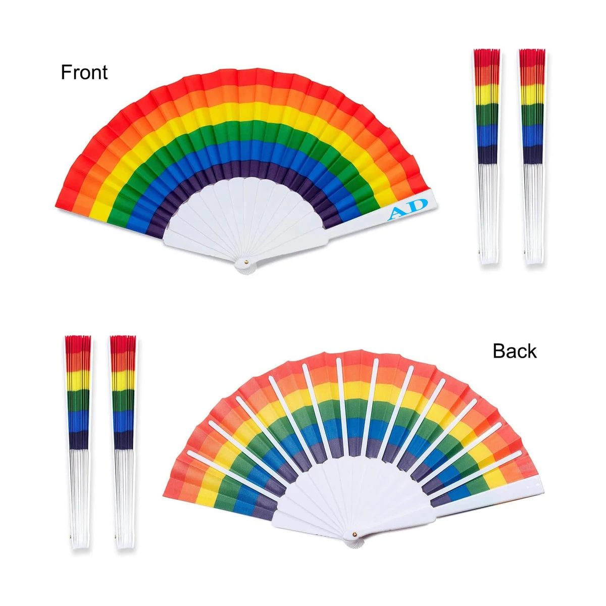 Folding Rainbow Cloth Fan 1