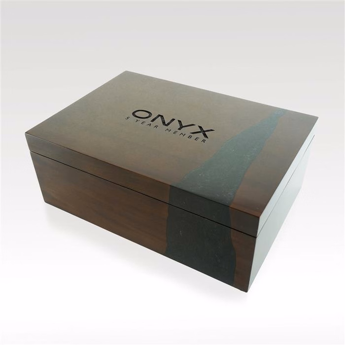 Mesa Well Mahogany Wood and Resin Box
