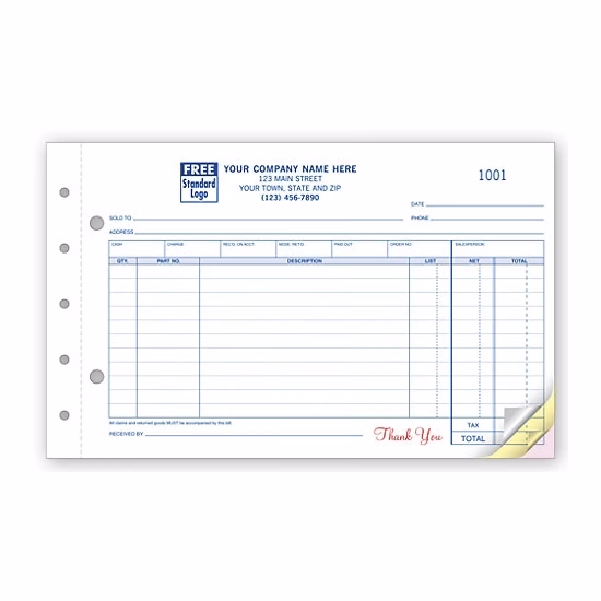 Auto Parts Sales Order, Side-Stub