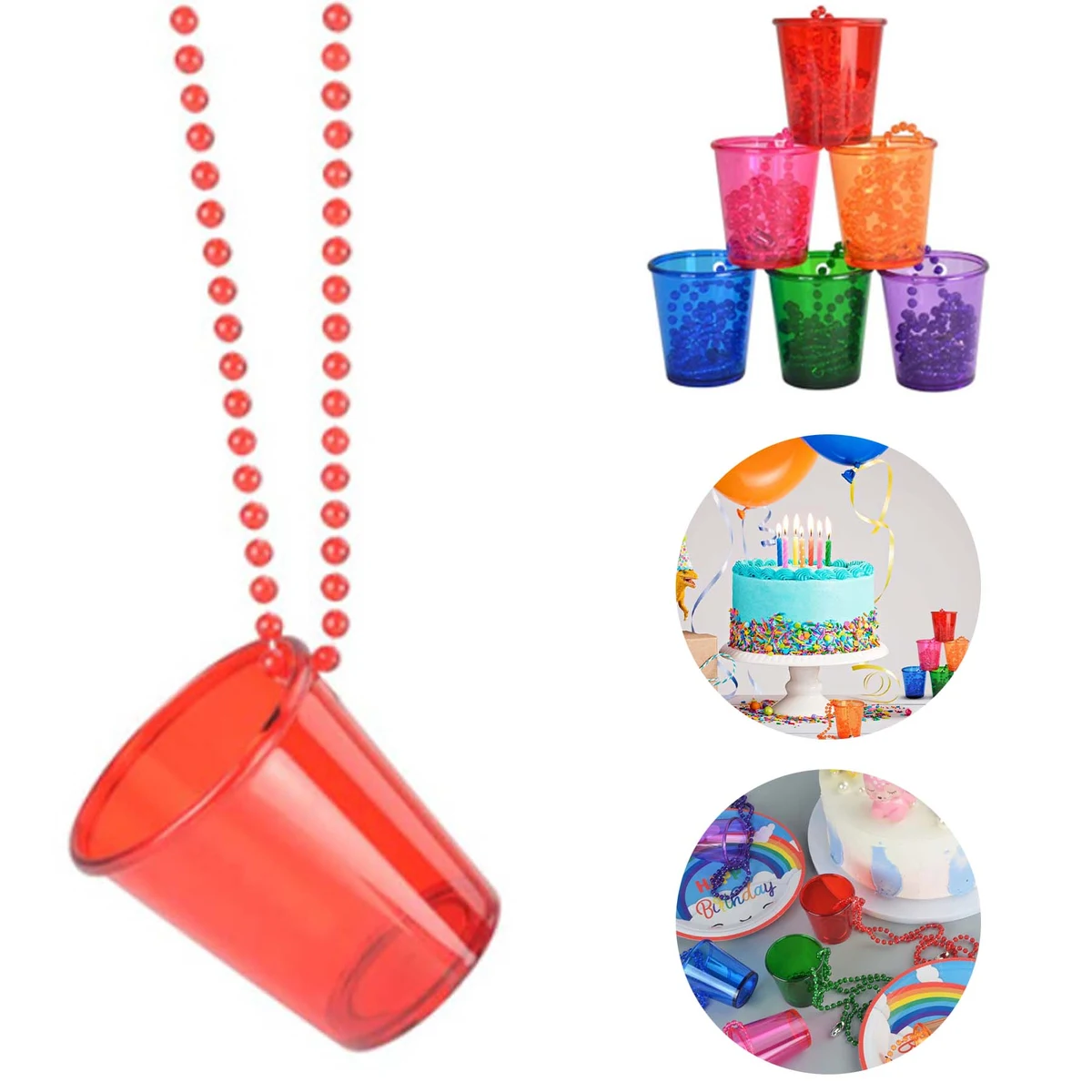 Shot Glasses on Beaded Necklace 1