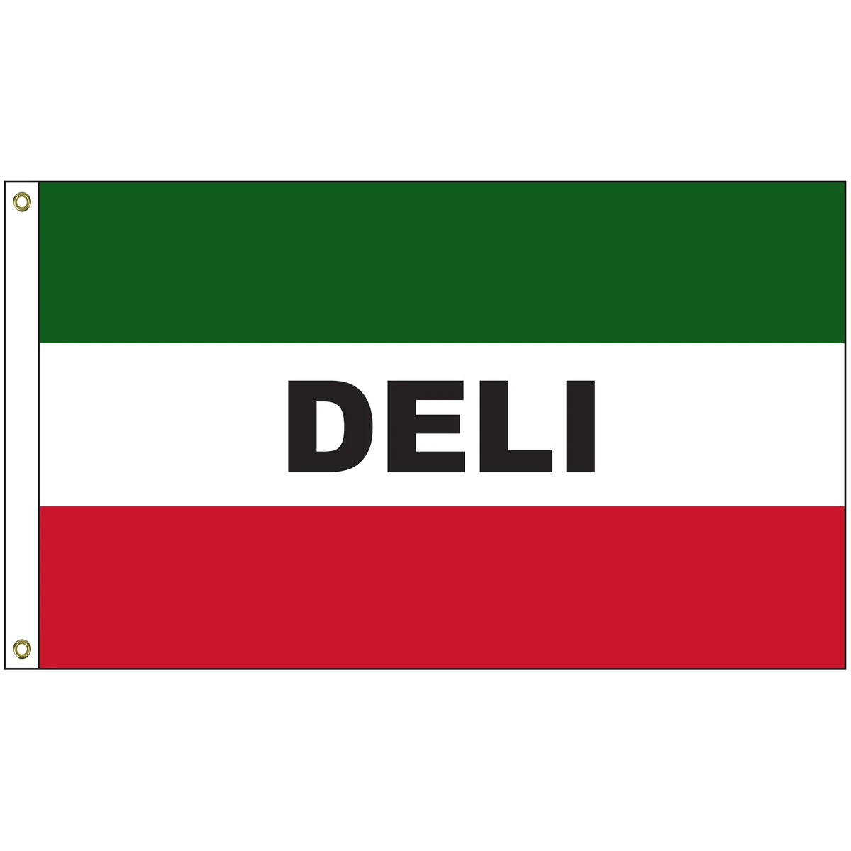 Deli 3' x 5' Message Flag with Heading and Grommets 1