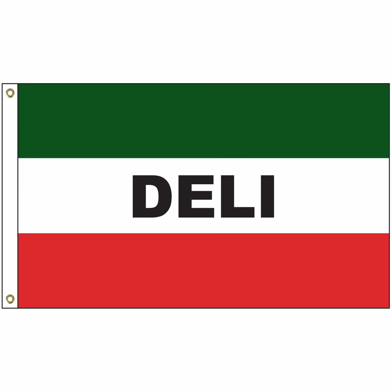 Deli 3' x 5' Message Flag with Heading and Grommets