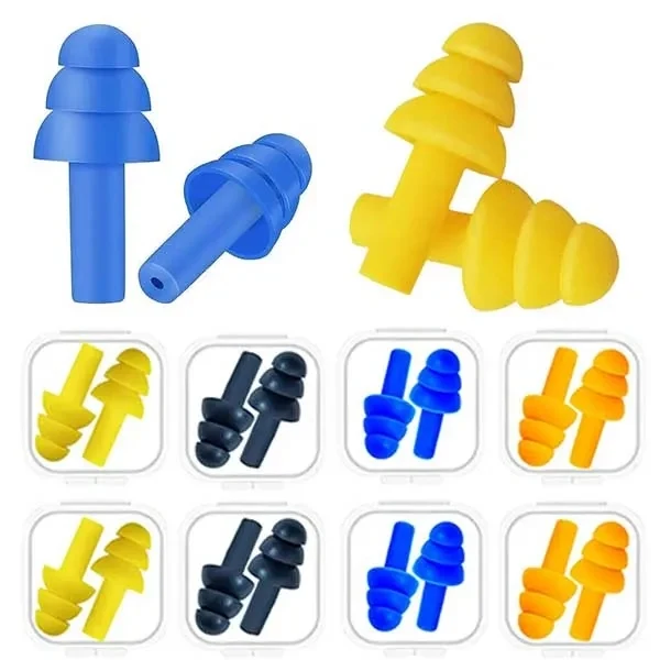 Earplugs Reusable Silicone Ear Plugs In Storage Cases 1
