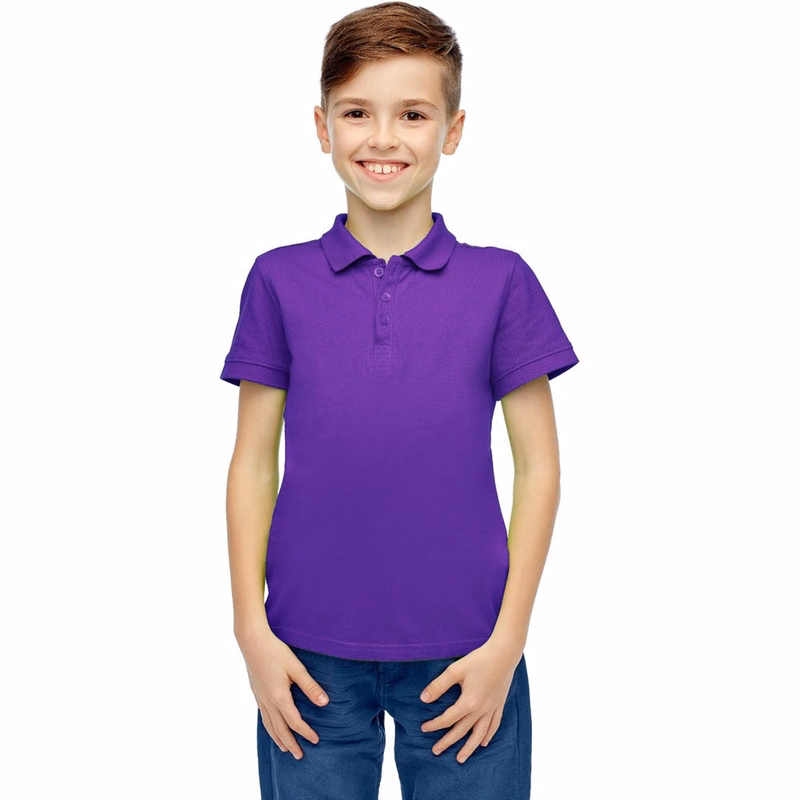 Toddlers Uniform Polo Shirts - Grape Short Sleeve Size 2T - 4T