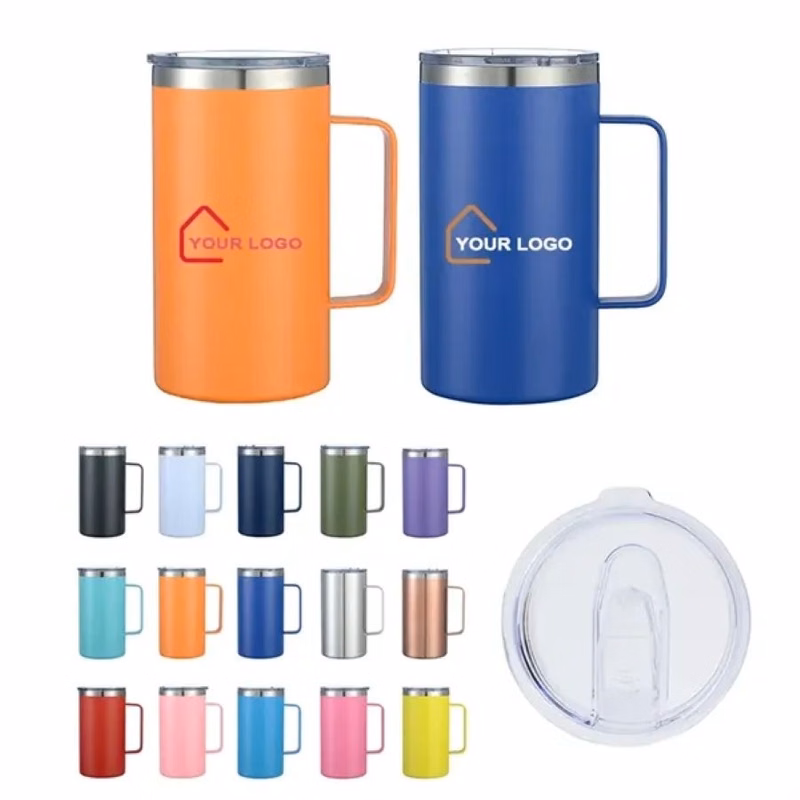 24 oz Insulated Stainless Steel Coffee Mug with Handle