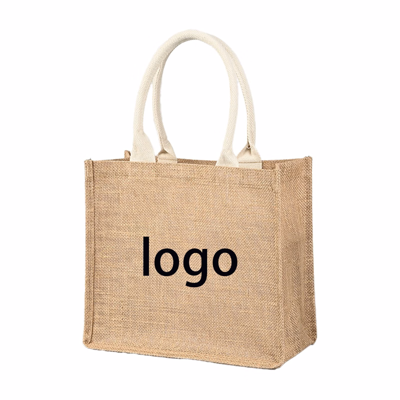 Large Burlap Shopping Bags Reusable Jute Totes