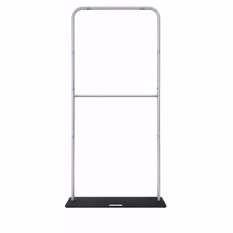 4'W x 90"H EuroFit Banner Hardware Only, Frame with Steel Base and Carry Case. Graphics not included