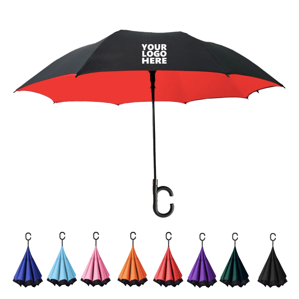 C Handle Inverted Upside Down Umbrella 1