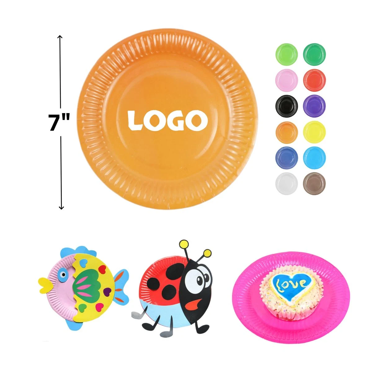 7" Disposable Paper Plates 1