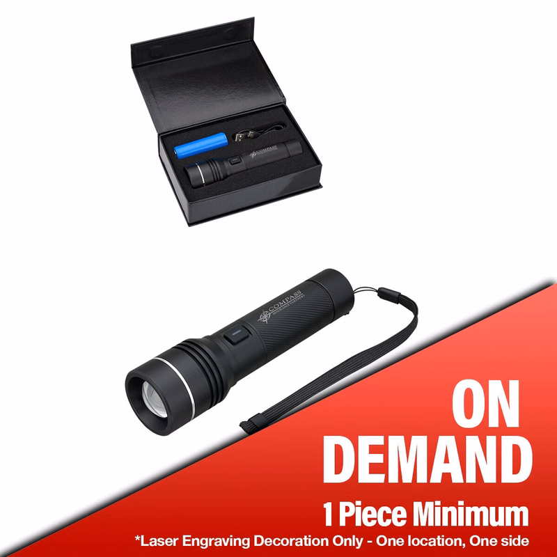 Rechargeable 20W White Laser LED Flashlight