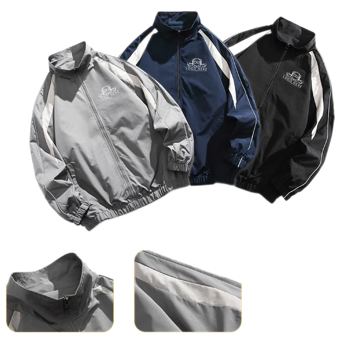 Men`s Athletic Twill Track Jacket 1