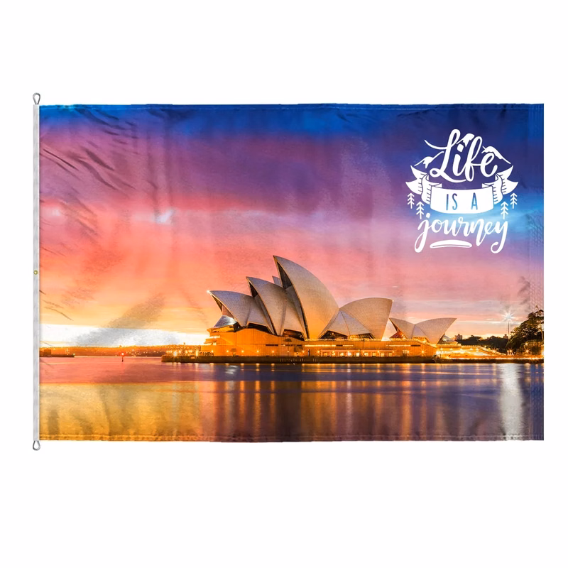 Custom Digitally Printed Flags 8' x 12' W-Poly