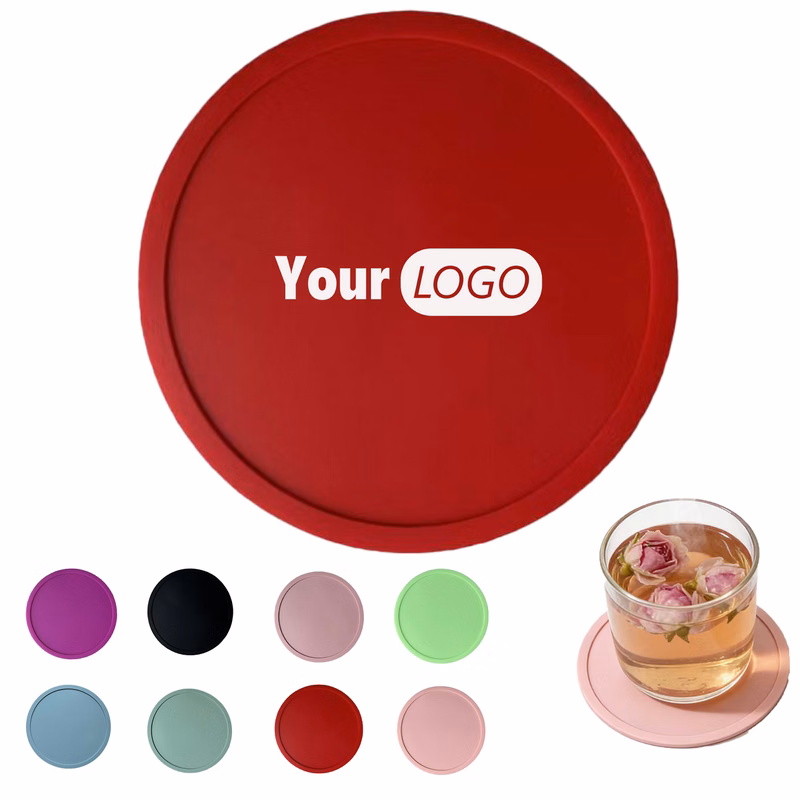 Plain Round Silicone Drink Coaster