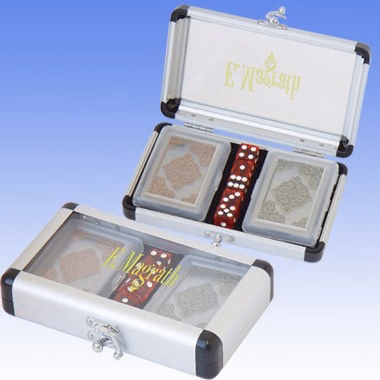 TRANSPARENT PLAYING CARDS & DICE SET