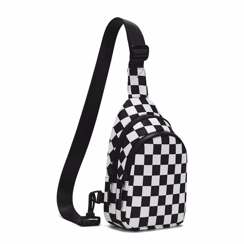 Nylon Chest outdoor Bag With Grid Pattern