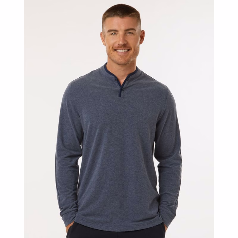 Adidas Men's Henley Long Sleeve T-Shirt - A597