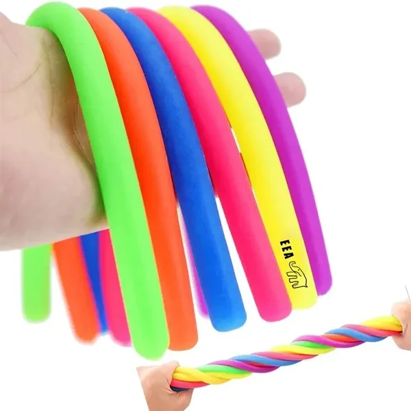 Custom 11.6 Inch Stretch Fidget Noodle Strings — Stress Relief Sensory Promo Toy 1