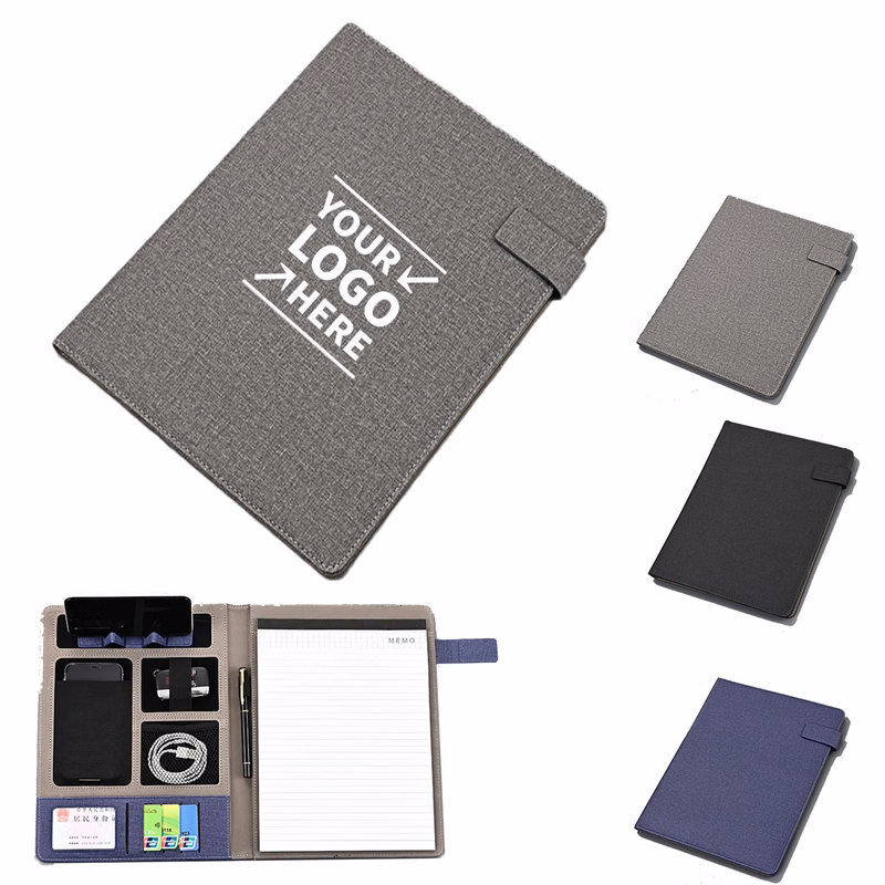 Multifunctional A4 PU Leather File Folder Organizer