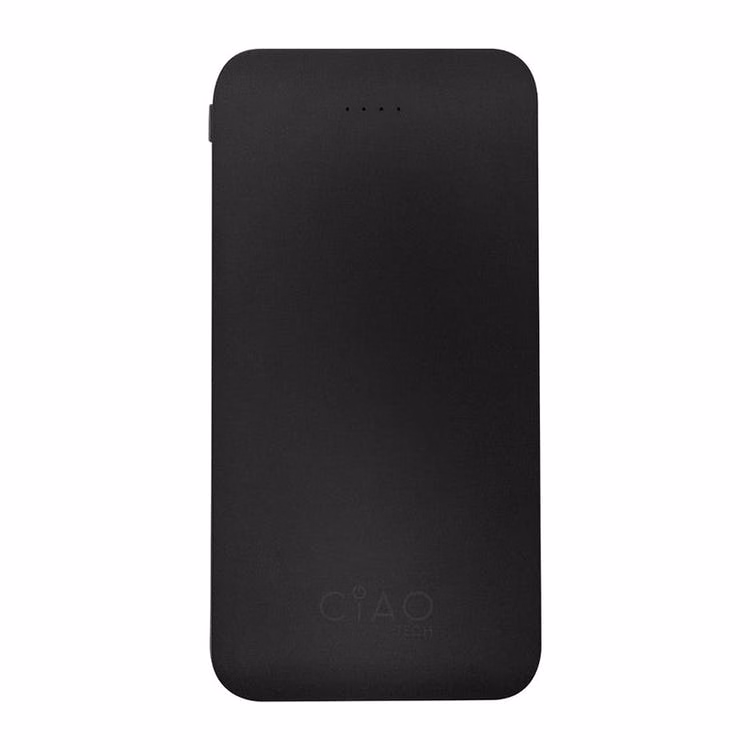 Super Slim High-Performance Power Bank - Dual USB Solid Black