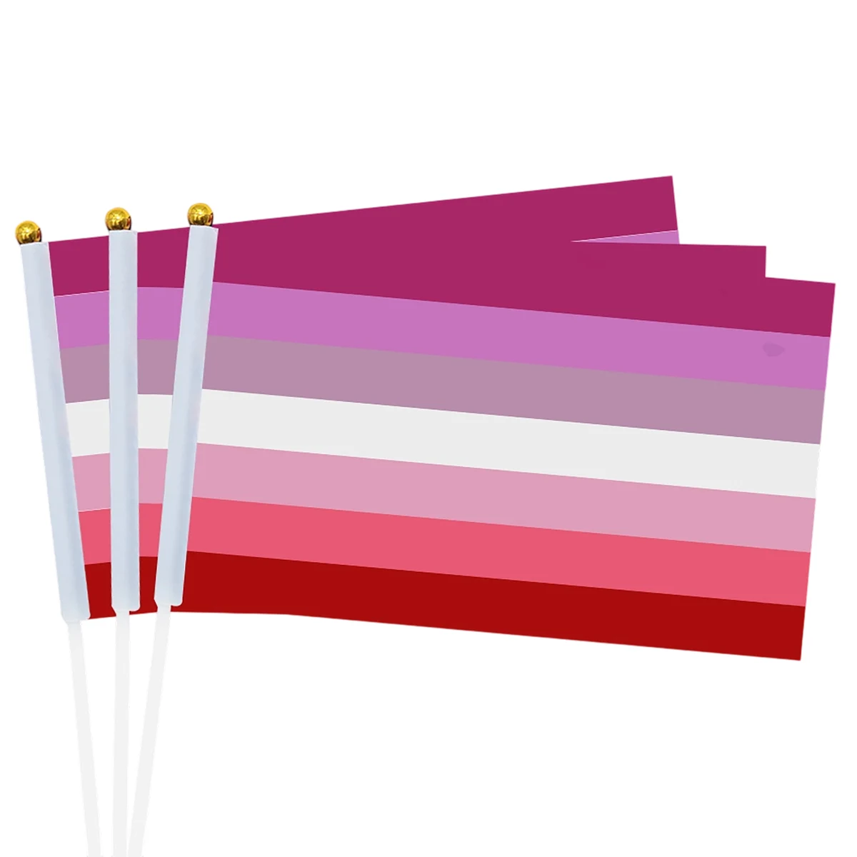 Polyester Mini Hand Flag With Plastic Pole 8.2" By 5.5" 1