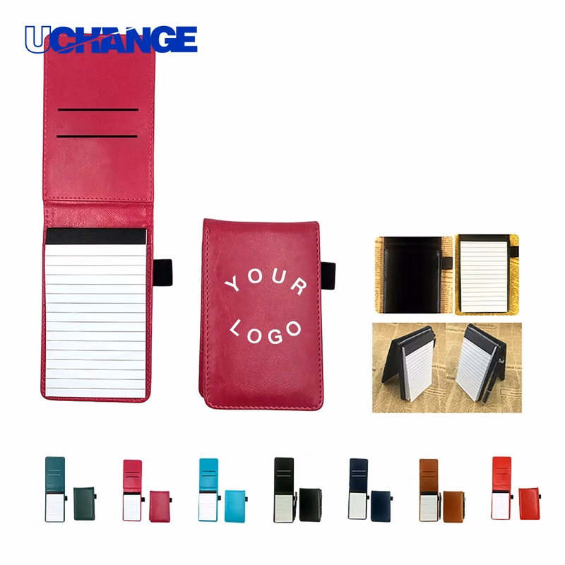 PU Memo Pad Organizer with Card Holder Pen