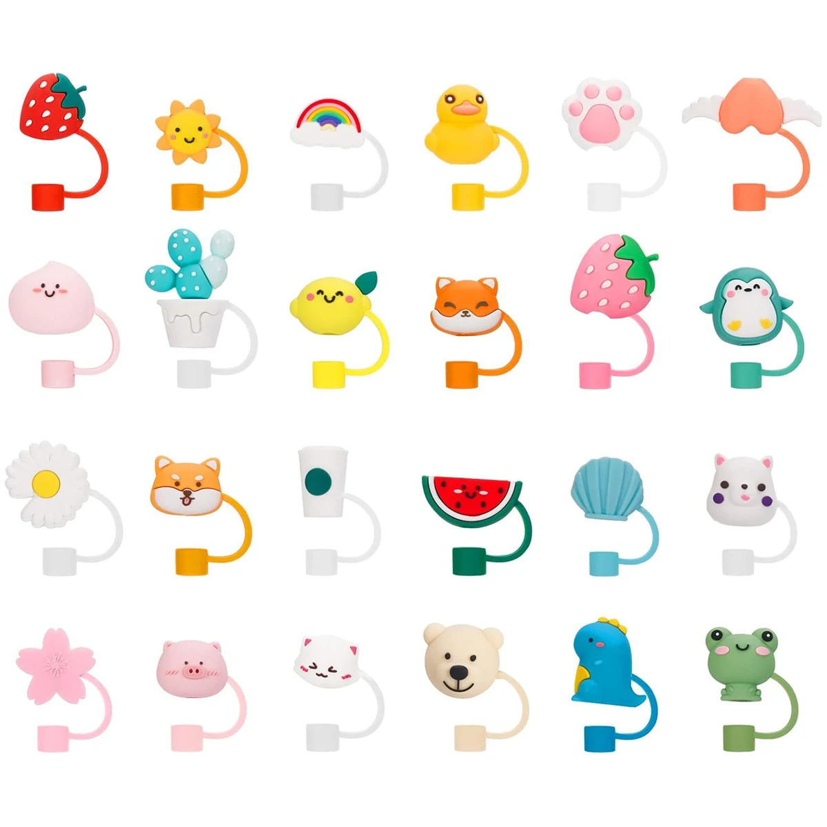Customizable Cartoon Colored Straw Cap 1