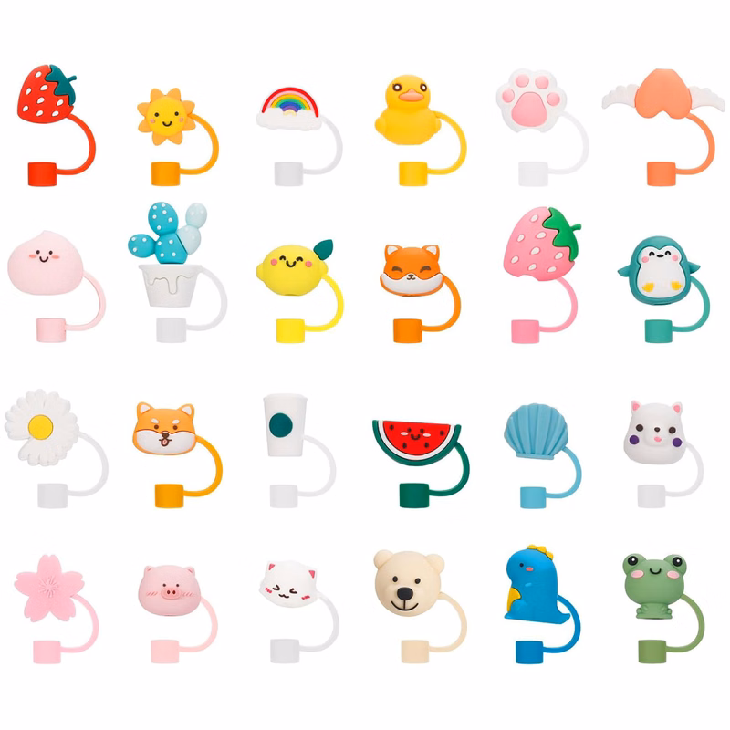 Customizable Cartoon Colored Straw Cap