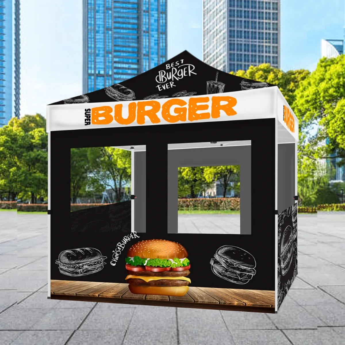 10'x10' Custom Concession Tent 1