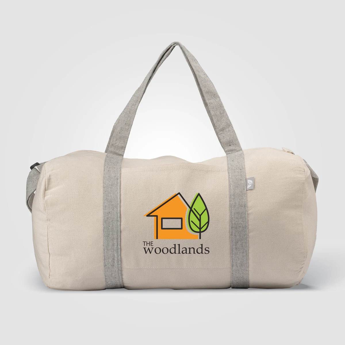 Loom - Recycled Cotton Blend Duffel Bag, custom duffel bag with logo imprint 1