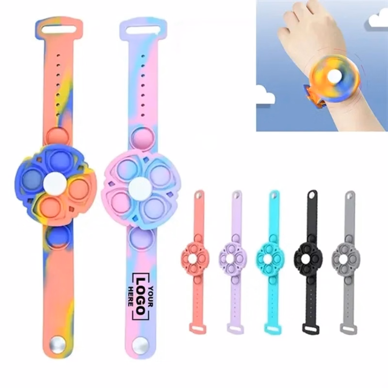 3-in-1Pop Fidget Spinner Stress Relief Bracelet Wristband