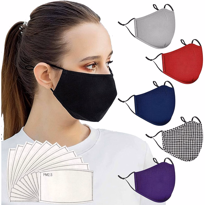 Multi-use cotton 3-lay mask with filer