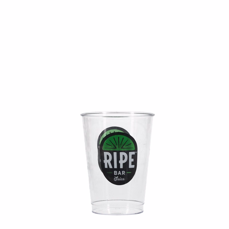 7 oz Hard Plastic Smooth Cup Clear Hi-Speed Print