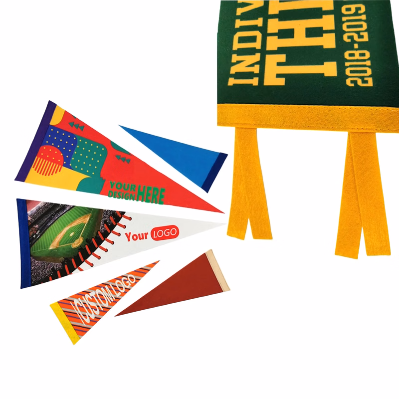 Custom Triangle Felt Pennant Flags MOQ20