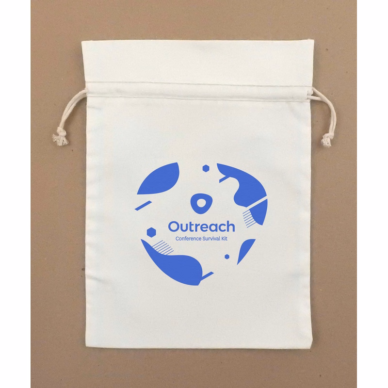 "Duplex" Cotton Double Drawstring Bag 5 X 7"