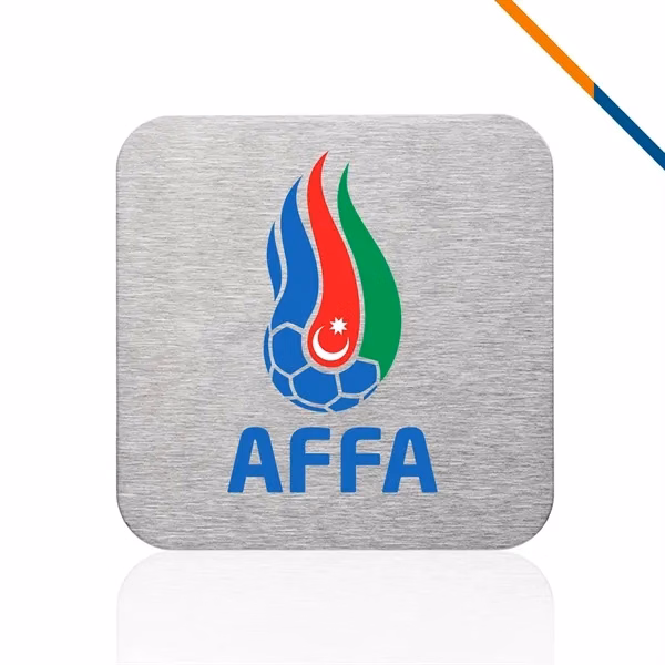 Custom 3.5 inch Stainless Steel Square Coaster with EVA Base — Premium Office Promo