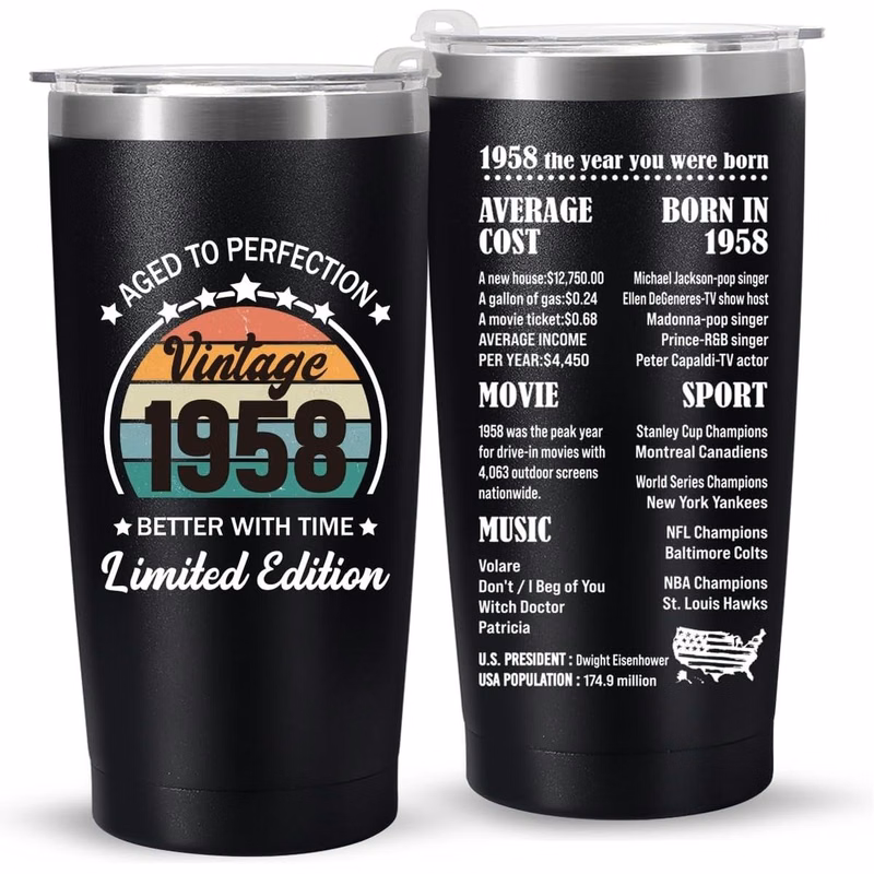 Insulated Travel Tumblers 20 Oz Stainless Steel Tumbler Cup with Lid and Straw Powder Coffee Mug