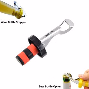 Non Toxic 2 In 1 Wine Stopper And Bottle Opener With ABS Case