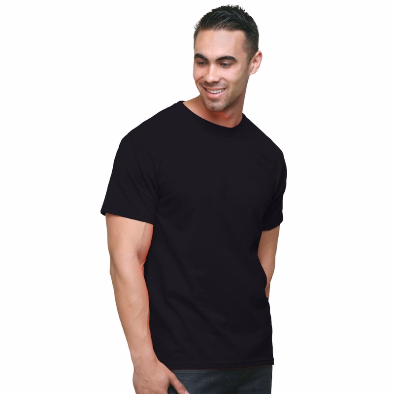 USA-Made Unisex Fine Jersey Crew Tee Shirt