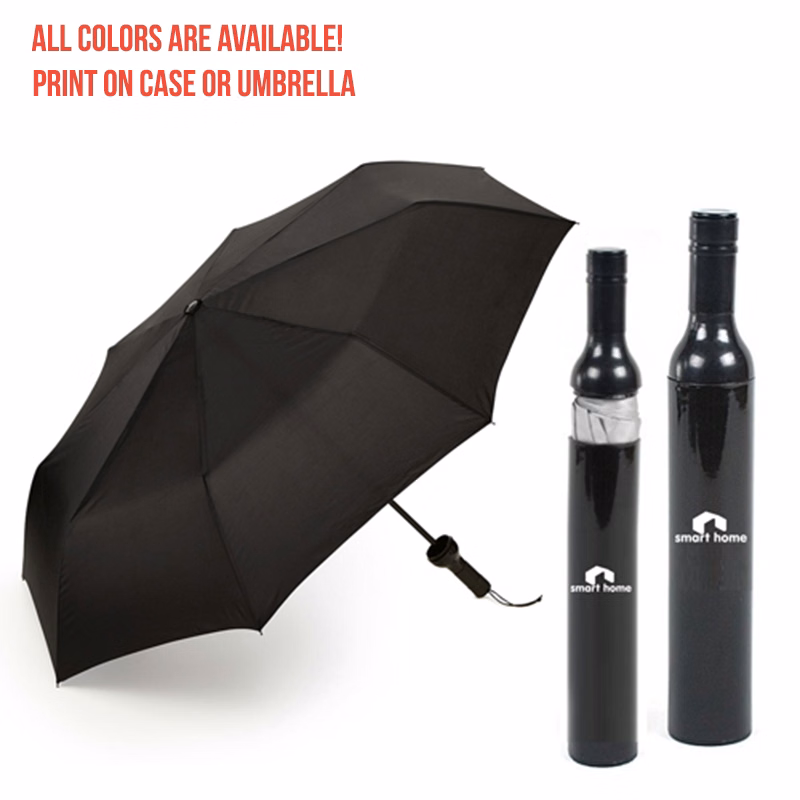 Colorful Folding Umbrella /W Wine Bottle Case