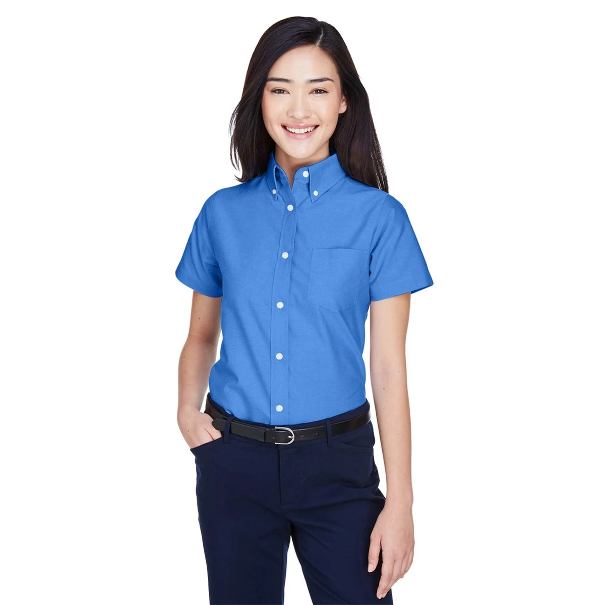 Women's Classic Wrinkle-Resistant Short Sleeve Oxford - 8973 1