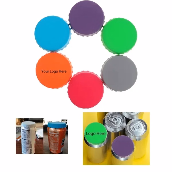 Custom Silicone Soda Can Lid Protector with Crimp Edge — Outdoor Beverage Protection