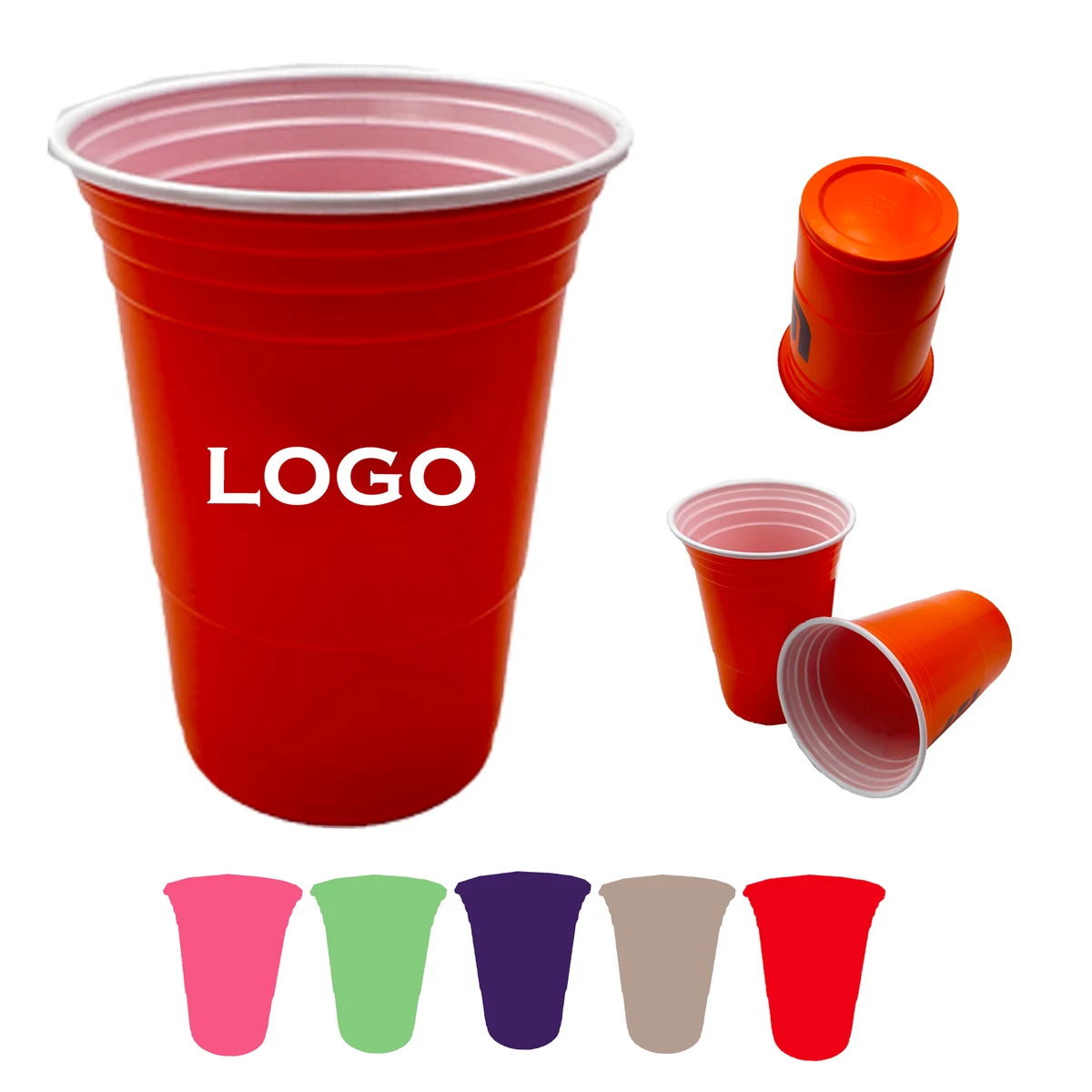 Disposable Single Wall Plastic Party Cup 16 oz. 1
