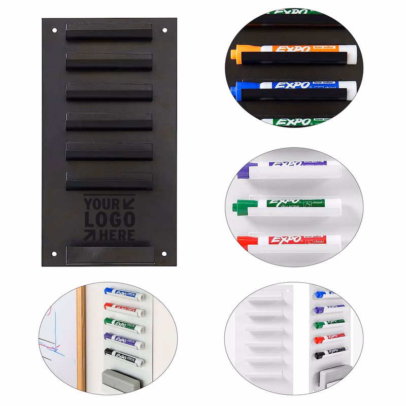 7 Slots for Markers and Eraser Whiteboard Holder