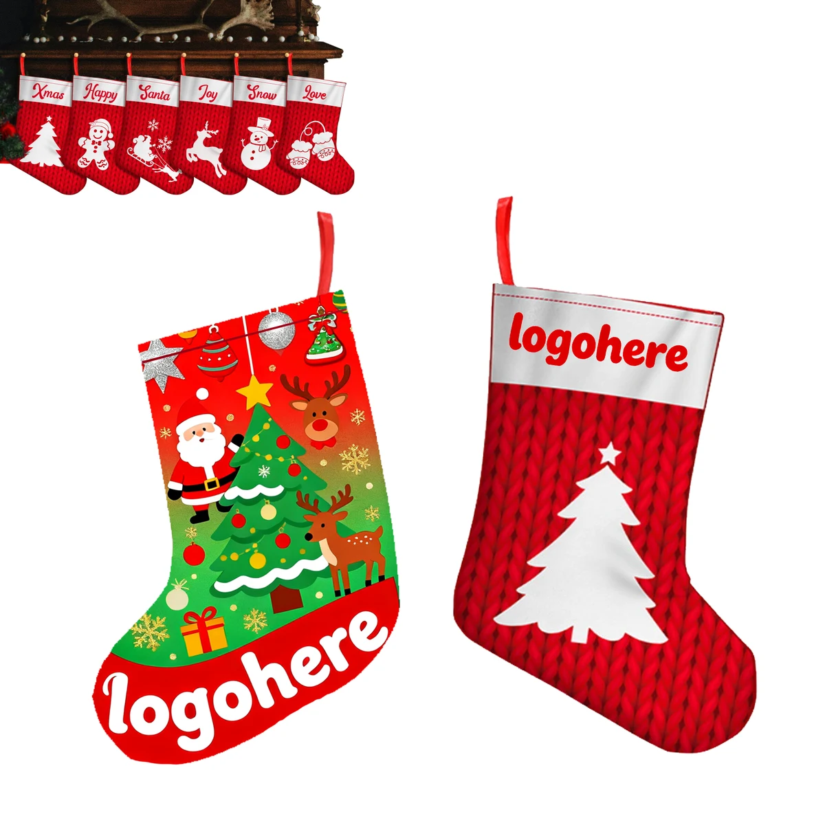 Custom Family Christmas Stockings for Fireplace 1