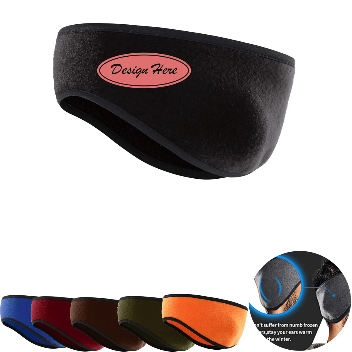 Insulated Fleece Ear Muffs ?C Comfortable Cold-Weather Headband 1